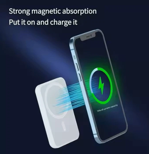 Power Bank - 5000mAh Magnetic Battery Charger for iPhone 12/13/14/15/16, Samsung Models