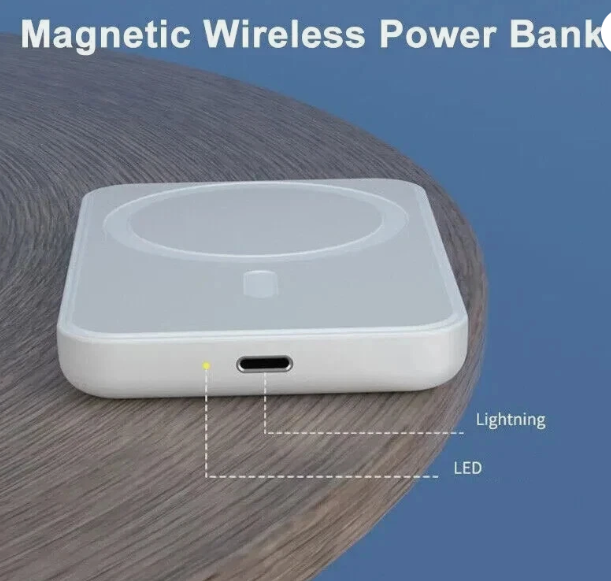 Power Bank - 5000mAh Magnetic Battery Charger for iPhone 12/13/14/15/16, Samsung Models