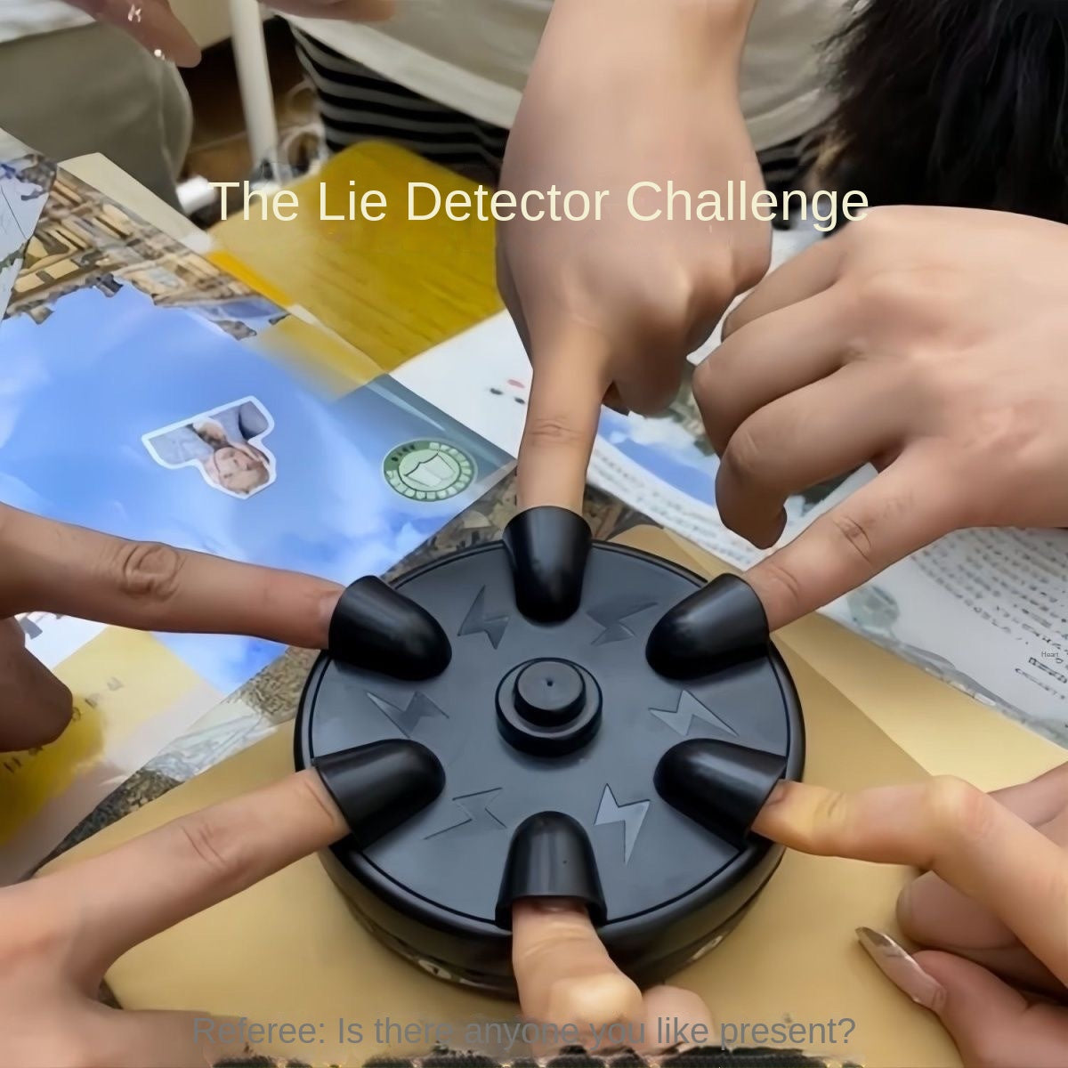 Miniature Electric Shock Lie Detector Decompression Whole Person Party Finger Game Toy Desktop Truth Decompression