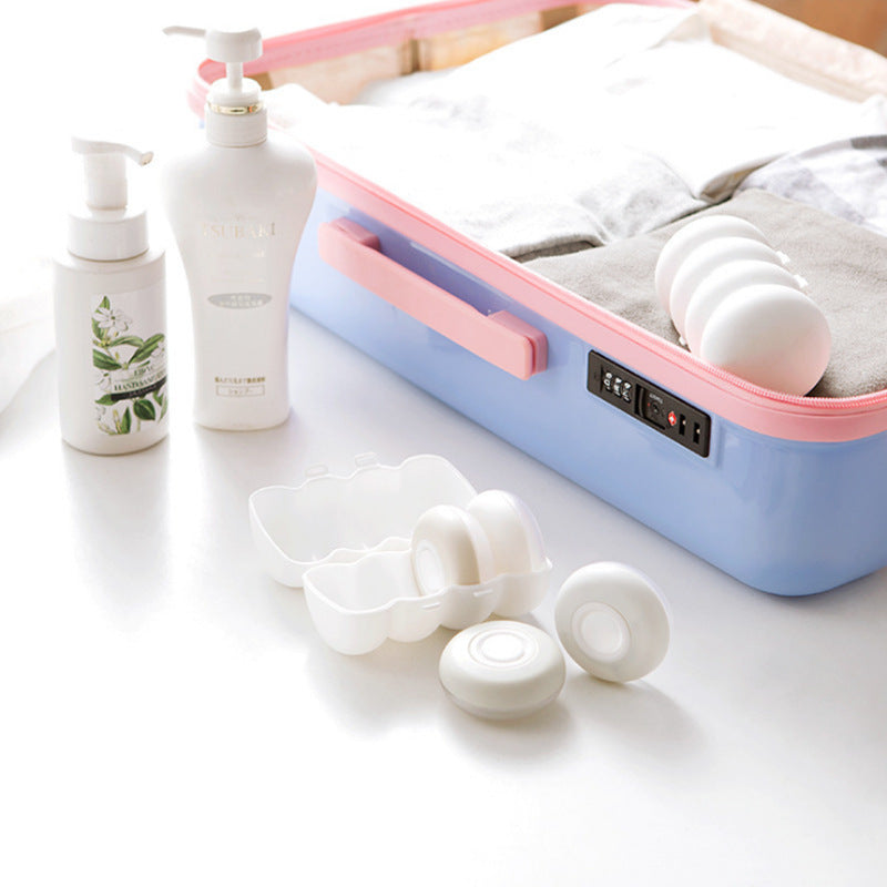 Travel Portable Lotion Bottles 4 Pack Press Type Shower Gel Shampoo Water Box Cosmetic Storage Box