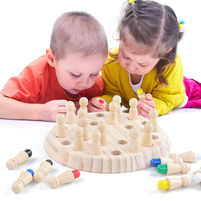 Color Memory Chess Baby Children's Early Education Educational Toys Memory Mindset Training Memory Chess Wooden Toys
