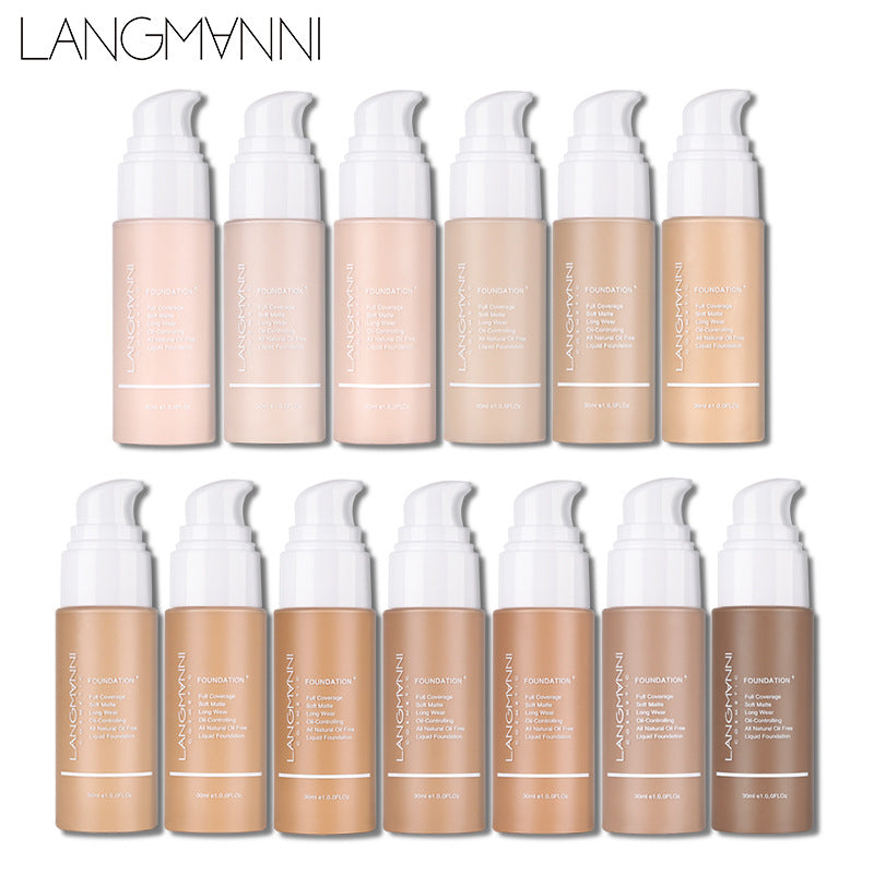 Press-on Liquid Foundation Matte Kong Oil Concealer Liquid Foundation European And American Makeup
