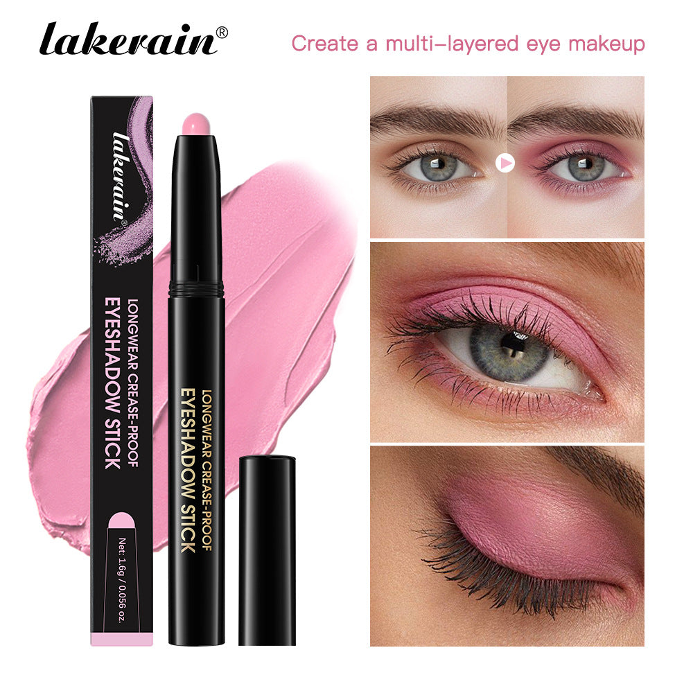 Cross-border Lakerain Cream Eyeshadow Stick Matte Pearlescent Gradient Eyeshadow One-touch Molding Lazy Eyeshadow Pen