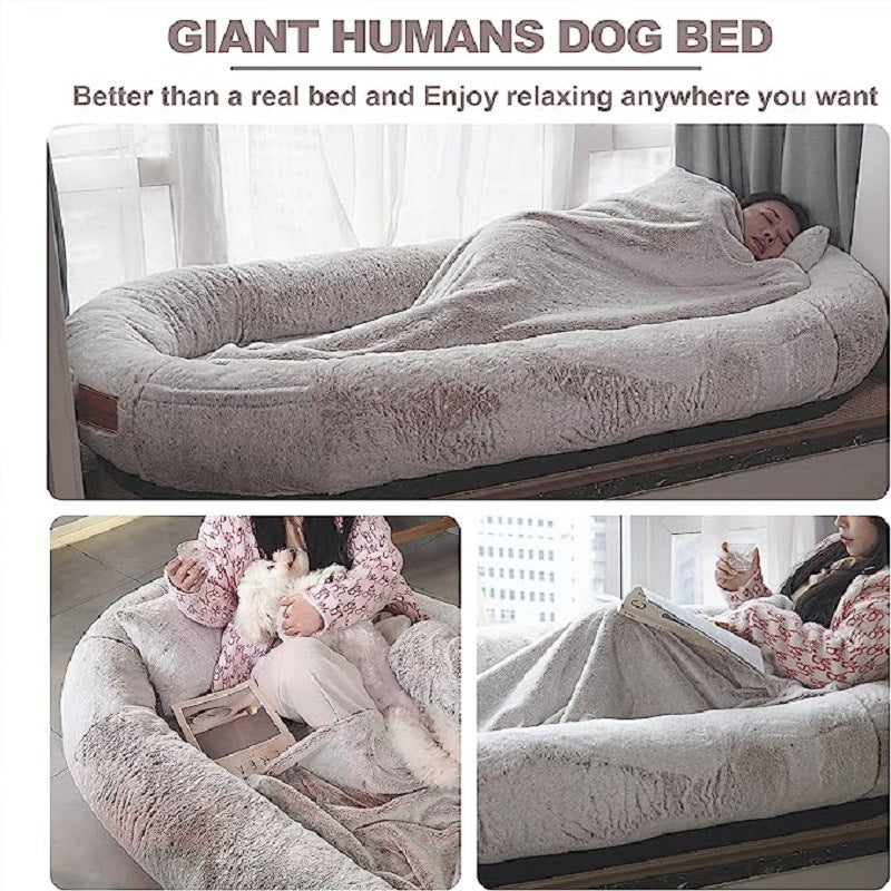 Human Dog Bed Portable Pet Bed Cloth Human Sleeping Huge Kennel Cat Kennel Kennel Removable And Washable