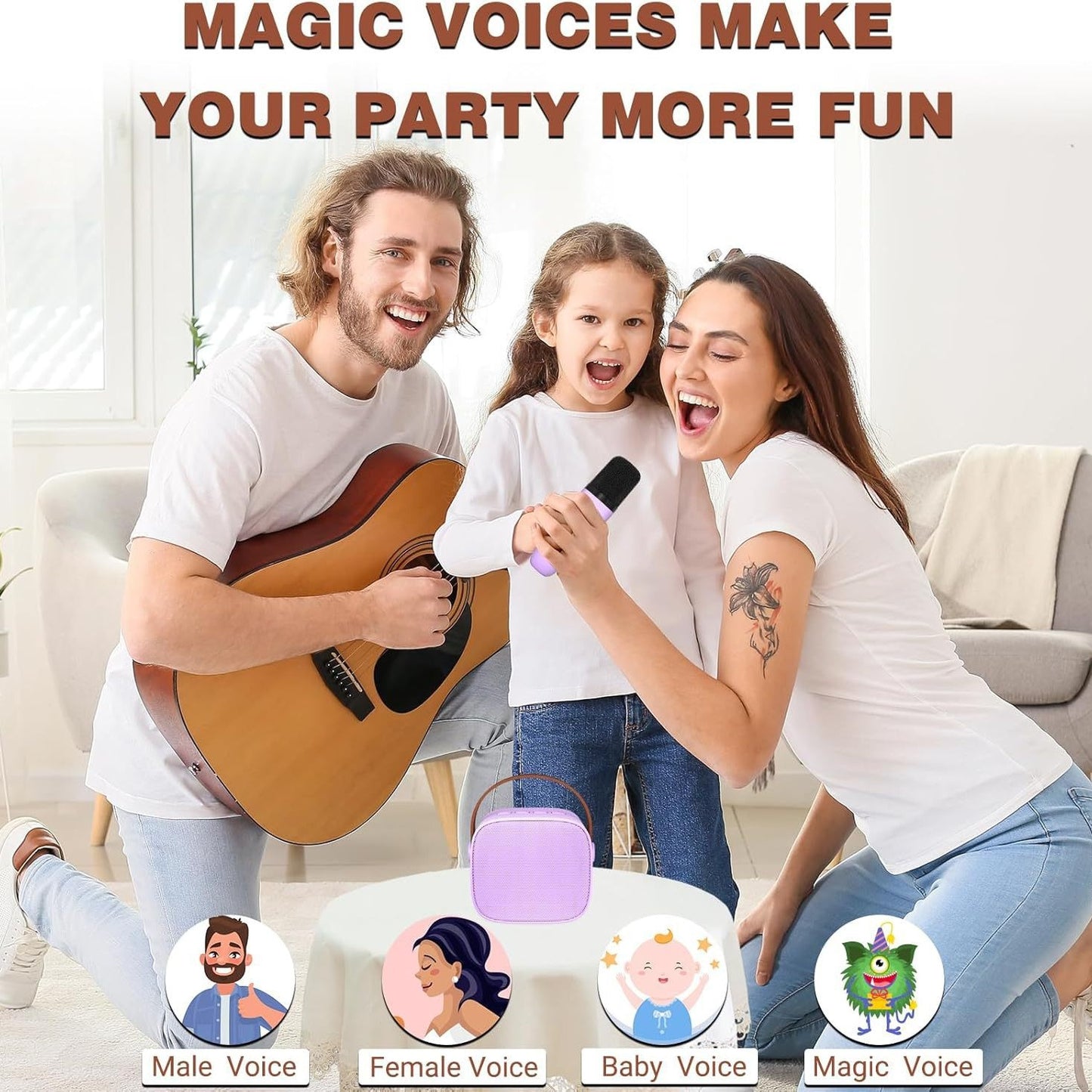 Children's Handheld Portable Microphone Integrated Bluetooth Speaker