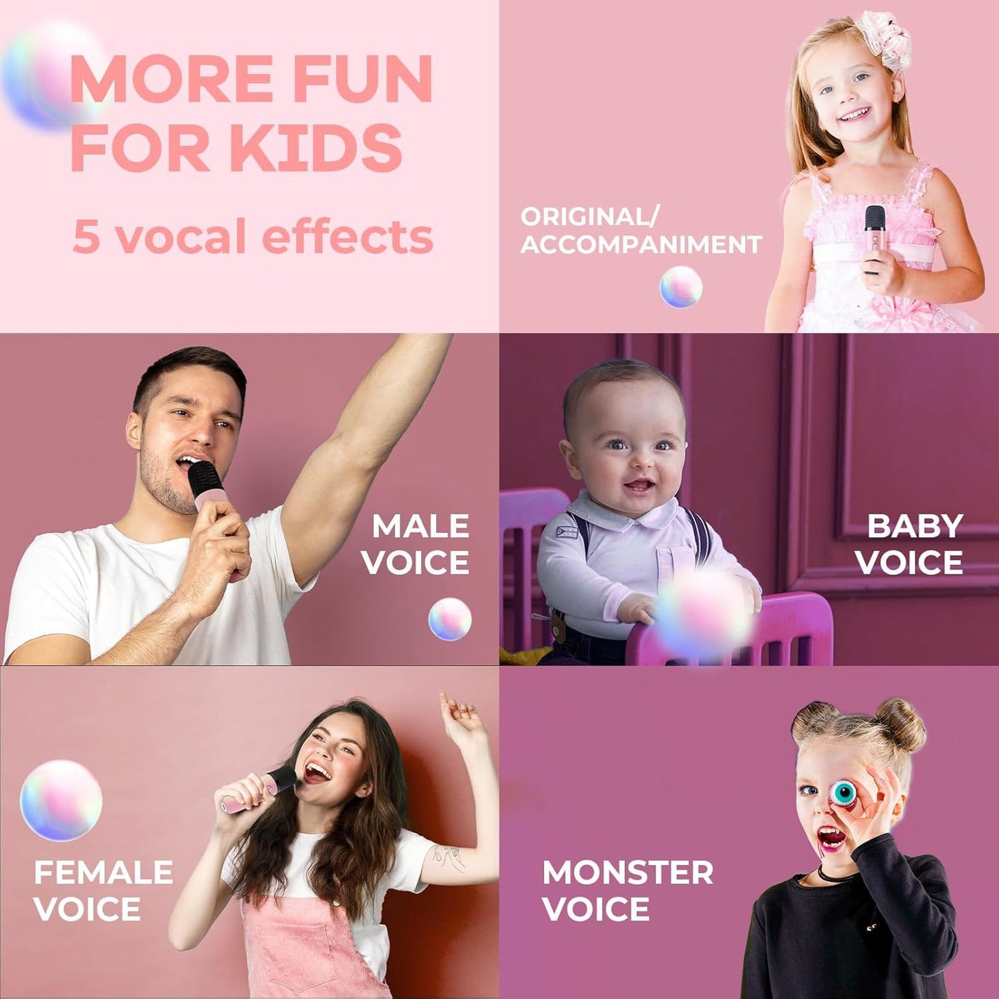 Children's Handheld Portable Microphone Integrated Bluetooth Speaker