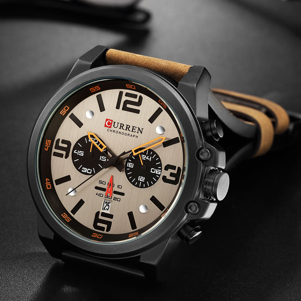 8314 Calendar Business Style Men Wrist Watch