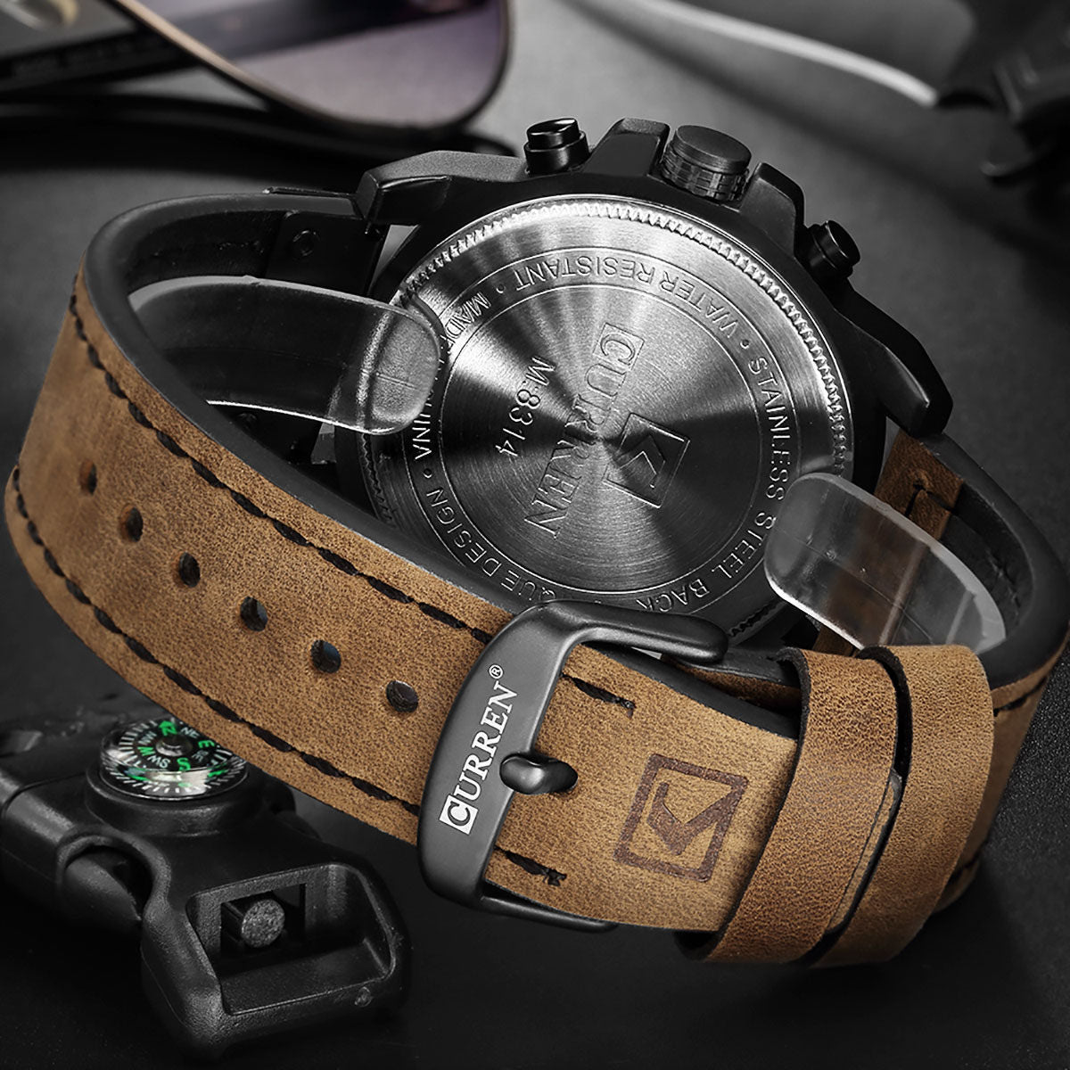 8314 Calendar Business Style Men Wrist Watch