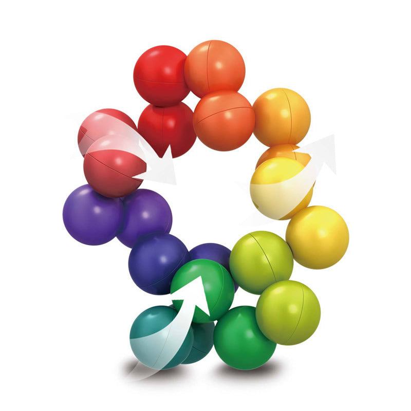 Tiktok New Product Versatile Decompression Ball Educational 3D Stereo Rubik&#039;s Cube Ball Finger Vent Toy Fingertip Decompression Toy