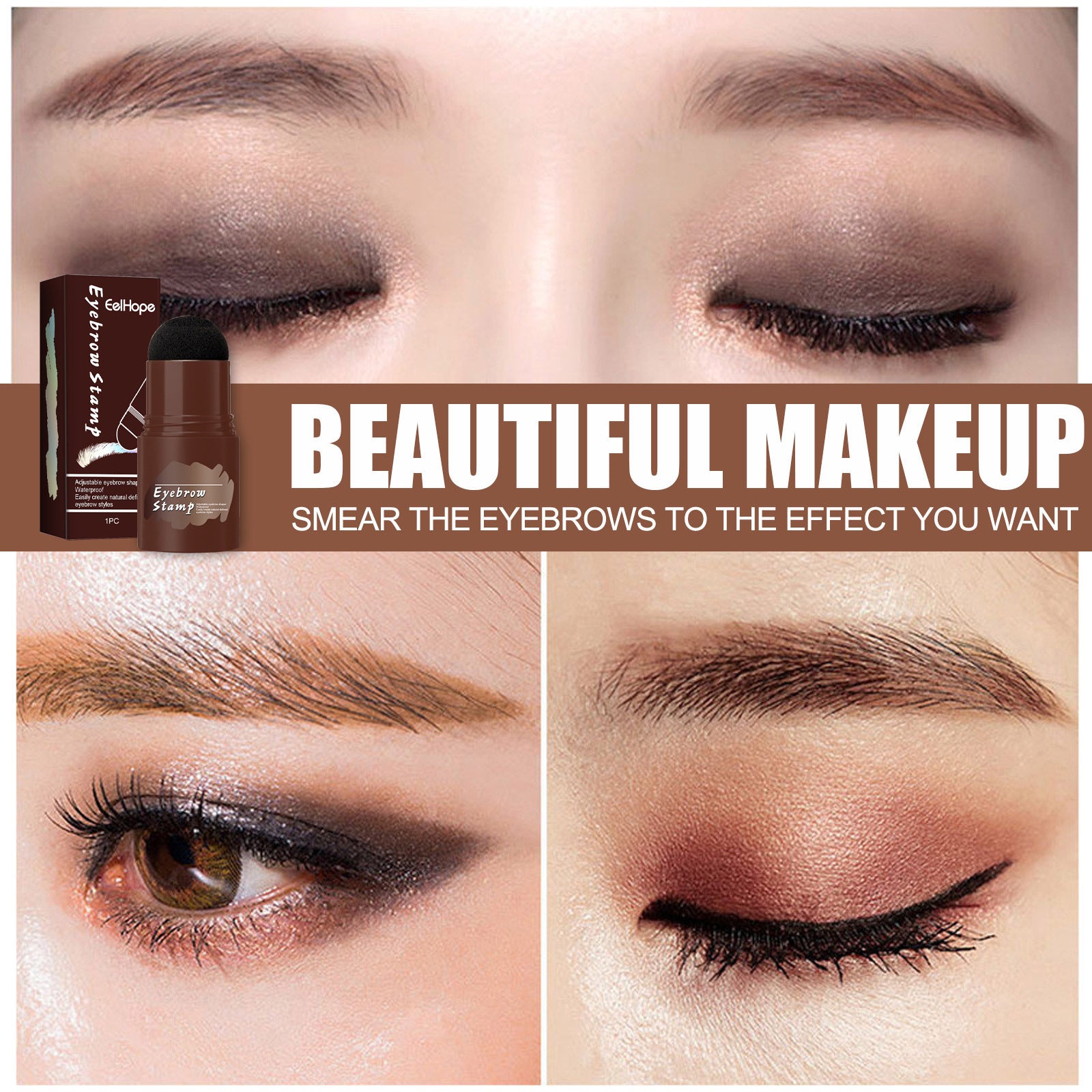 Eyebrow Print Set Eyebrow Fast Makeup Lazy Hairline Powder Repair Natural Waterproof Cosmetic Shadow Artifact
