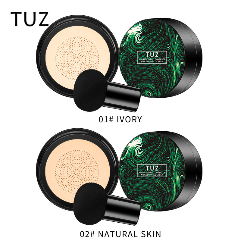 TUZ0216 English Version Green Mushroom Head Air Cushion Modification Concealer Foundation Base Anti-sweat BB Cream Cross-border CC Cream