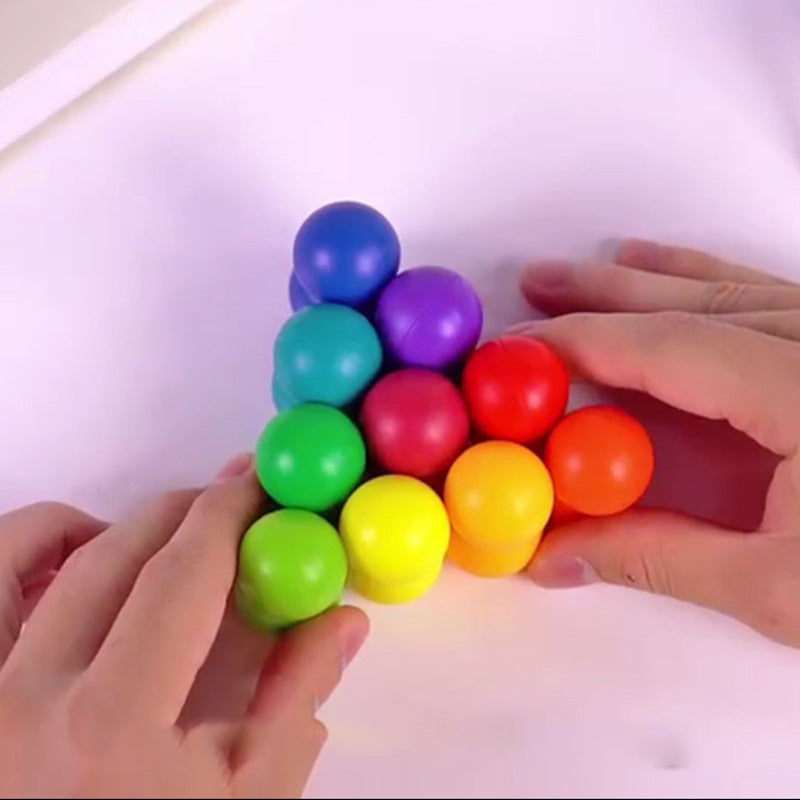 Tiktok New Product Versatile Decompression Ball Educational 3D Stereo Rubik&#039;s Cube Ball Finger Vent Toy Fingertip Decompression Toy