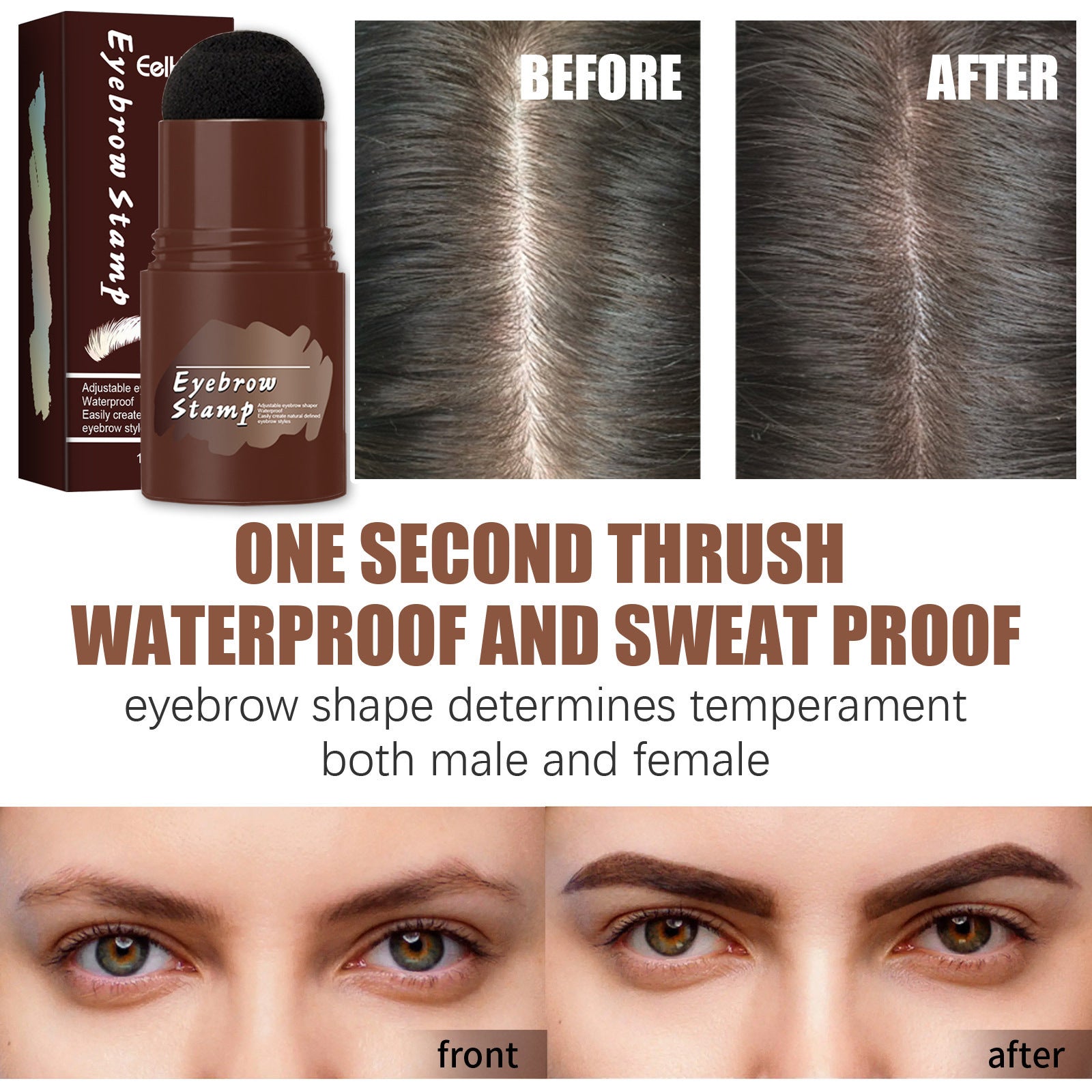 Eyebrow Print Set Eyebrow Fast Makeup Lazy Hairline Powder Repair Natural Waterproof Cosmetic Shadow Artifact