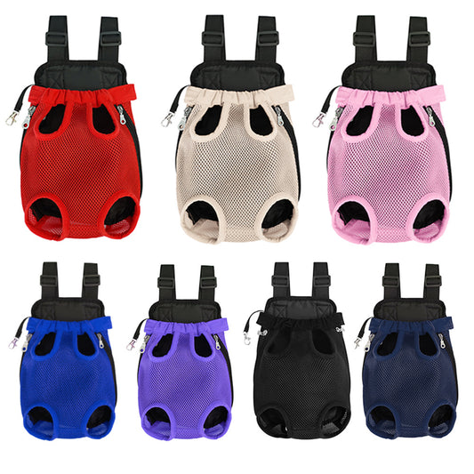 Dog Cat Backpack Pet Backpack Portable Mesh Breathable Backpack Medium And Small Dog Supplies