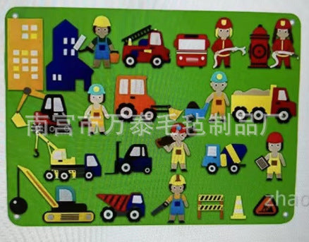 Cross-border Felt Learning Board Puzzle Diy Wholesale Wall Hanging Felt Story Board Children Busy Board New Style