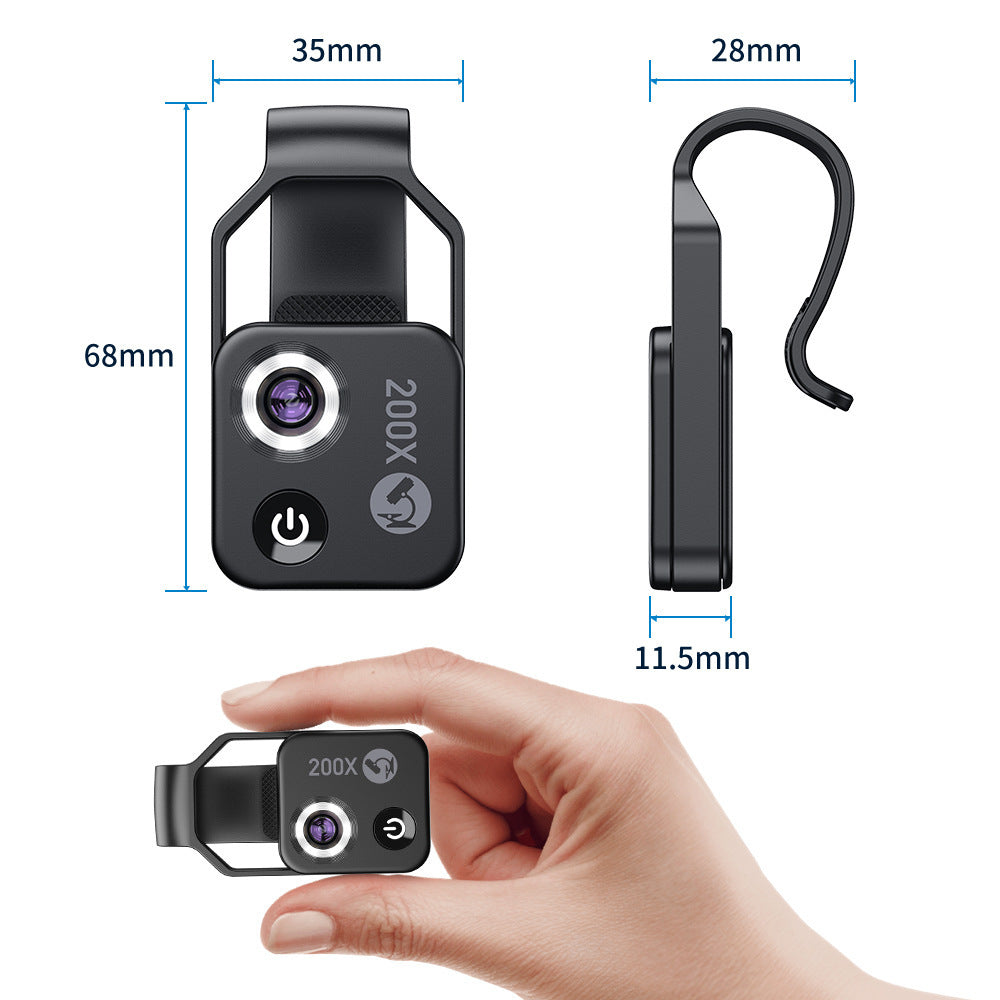 Apexel&#039;s New Portable 200X Mobile Phone Microscope Magnifying Glass Hd Microscope Without Cpl