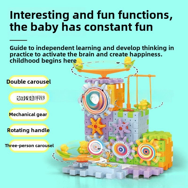 Educational Gear Toy Blocks Set Children&#039;s Interactive Building Puzzle Toys For Boys And Girls Creative Intelligence Development