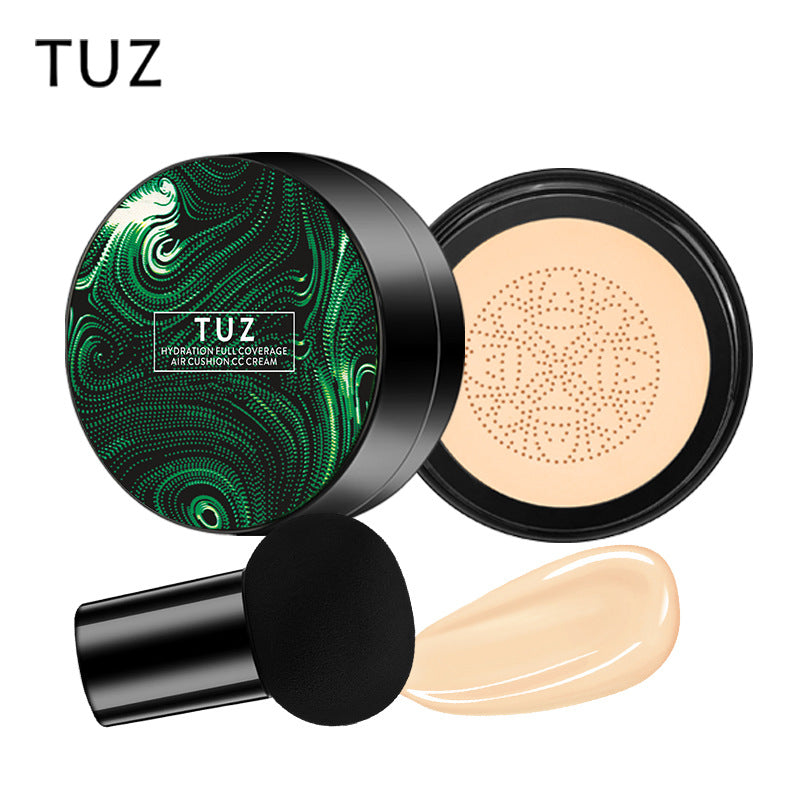 TUZ0216 English Version Green Mushroom Head Air Cushion Modification Concealer Foundation Base Anti-sweat BB Cream Cross-border CC Cream